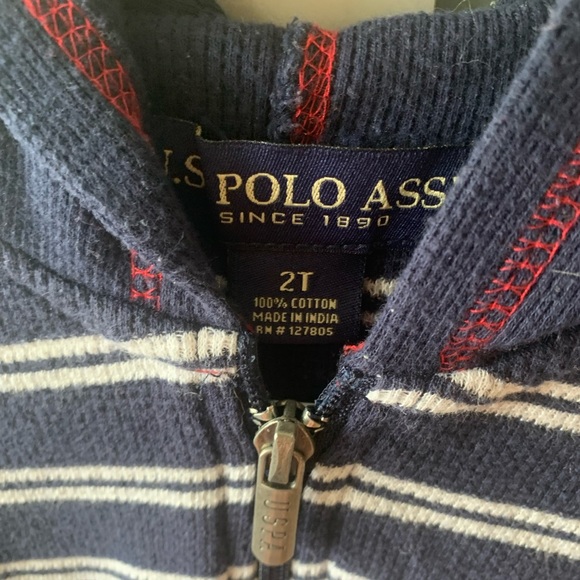 Striped US Polo Assn. Zip up Flannel - Picture 3 of 3